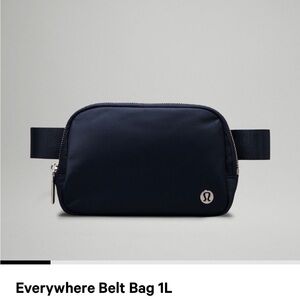 lululemon athletica Everywhere Belt Bag 1L - navy blue with silver hard wear
